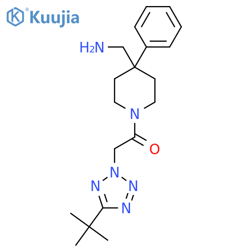 1-4-(aminomethyl)-4-phenylpiperidin-1-yl-2-(5-tert-butyl-2H-1,2,3,4-tetrazol-2-yl)ethan-1-one structure