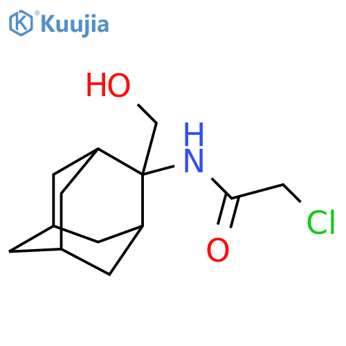 2-chloro-N-2-(hydroxymethyl)adamantan-2-ylacetamide structure