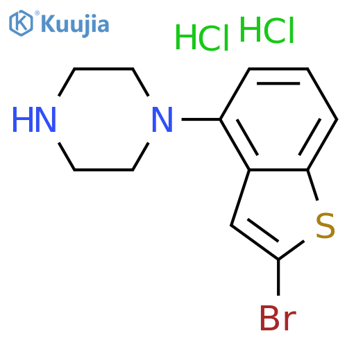 1-(2-bromo-1-benzothiophen-4-yl)piperazine dihydrochloride structure