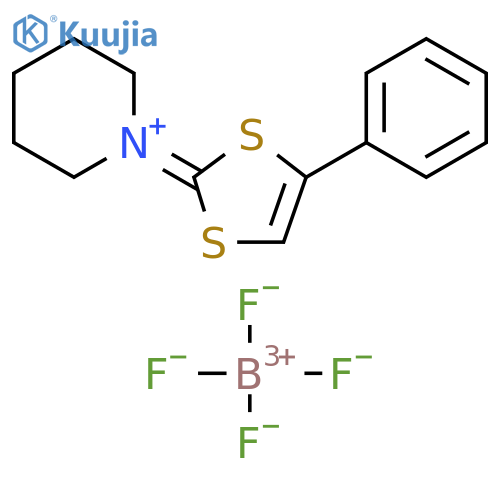 Piperidinium, 1-(4-phenyl-1,3-dithiol-2-ylidene)-, tetrafluoroborate(1-) (1:1) structure