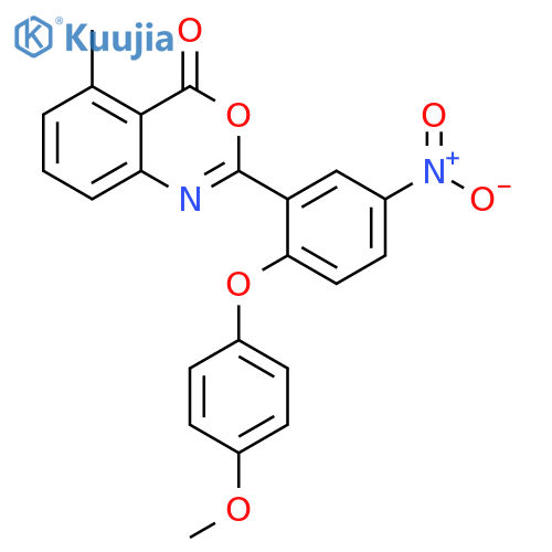 4H-3,1-Benzoxazin-4-one, 2-[2-(4-methoxyphenoxy)-5-nitrophenyl]-5-methyl- structure