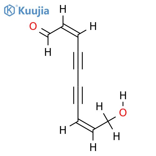 10-hydroxy-deca-2c,8c-diene-4,6-diynal structure
