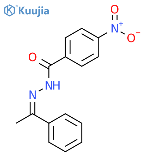 Benzoic acid, 4-nitro-,2-(1-phenylethylidene)hydrazide structure