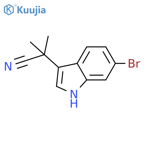 1H-Indole-3-acetonitrile, 6-bromo-α,α-dimethyl- structure
