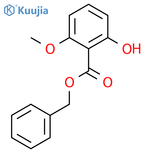 Benzoic acid, 2-hydroxy-6-methoxy-, phenylmethyl ester structure