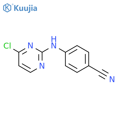 4-[(4-chloropyrimidin-2-yl)amino]benzonitrile structure