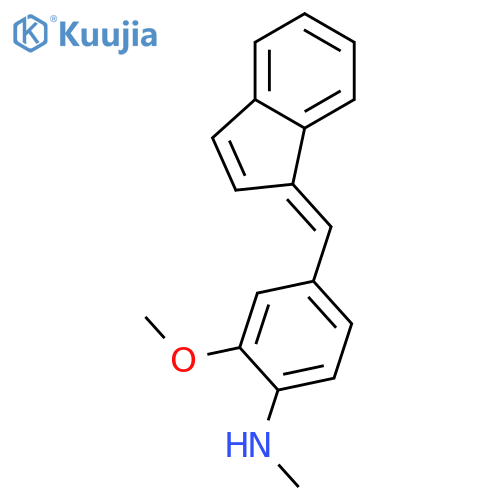 Benzenamine,4-(1H-inden-1-ylidenemethyl)-2-methoxy-N-methyl- structure