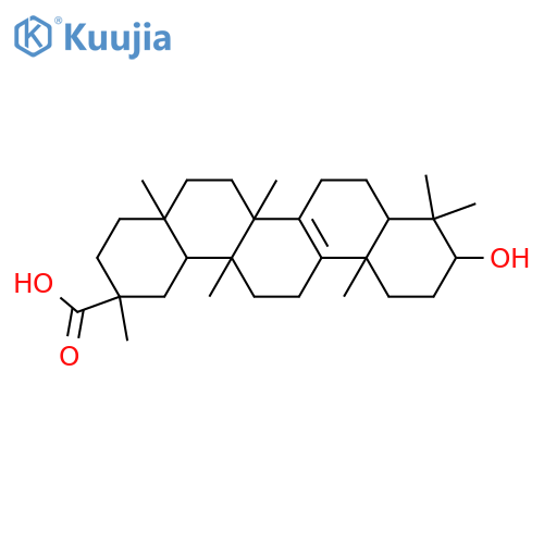 26-Norolean-8-en-29-oicacid, 13-methyl-3-oxo-, (13a,14b,20a)- structure