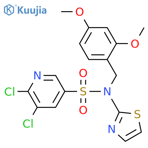 5,6-Dichloro-N-(2,4-dimethoxybenzyl)-N-(thiazol-2-yl)pyridine-3-sulfonamide structure