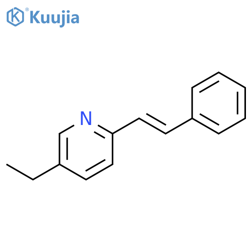 Pyridine, 5-ethyl-2-(2-phenylethenyl)-, (E)- (9CI) structure