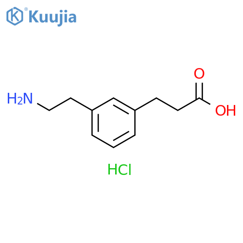 3-(3-(2-Aminoethyl)phenyl)propanoic acid hydrochloride structure