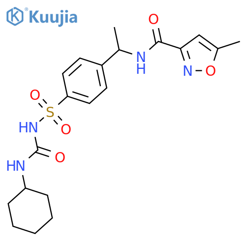 3-Isoxazolecarboxamide,N-[1-[4-[[[(cyclohexylamino)carbonyl]amino]sulfonyl]phenyl]ethyl]-5-methyl- structure