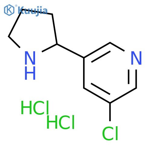 3-Chloro-5-pyrrolidin-2-yl-pyridine dihydrochloride structure