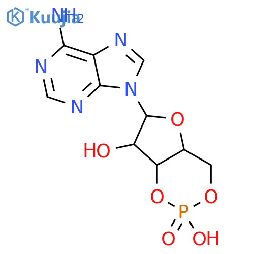 9H-Purin-6-amine,9-(3,5-O-phosphinico-b-D-xylofuranosyl)- (9CI) structure