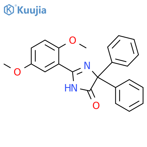 4H-Imidazol-4-one, 2-(2,5-dimethoxyphenyl)-1,5-dihydro-5,5-diphenyl- structure