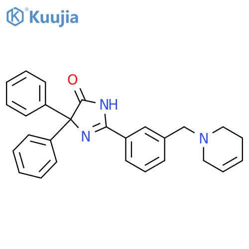 4H-Imidazol-4-one,2-[3-[(3,6-dihydro-1(2H)-pyridinyl)methyl]phenyl]-1,5-dihydro-5,5-diphenyl- structure
