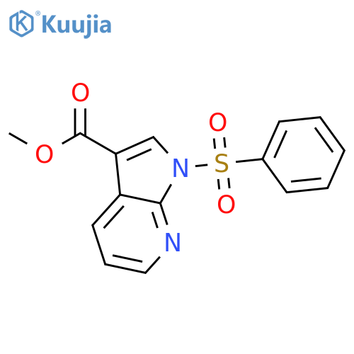 methyl 1-(benzenesulfonyl)pyrrolo[2,3-b]pyridine-3-carboxylate structure