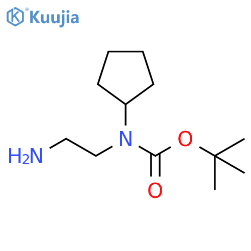 tert-butyl N-(2-aminoethyl)-N-cyclopentylcarbamate structure