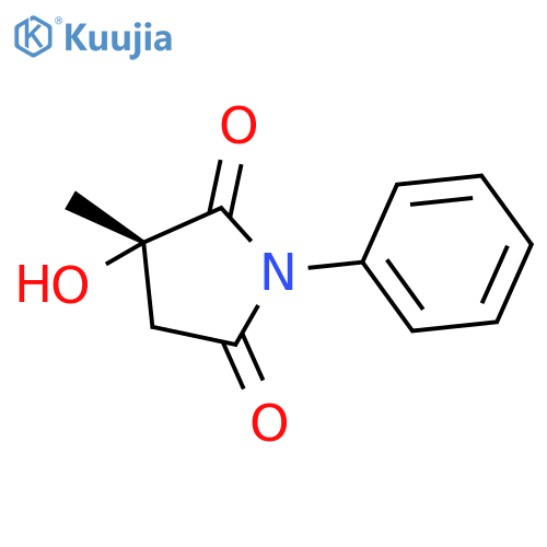 2,5-Pyrrolidinedione, 3-hydroxy-3-methyl-1-phenyl-, (3S)- structure