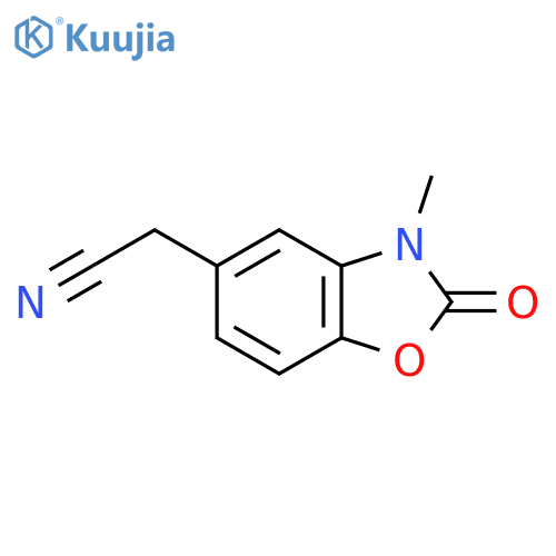 2-(3-Methyl-2-oxo-2,3-dihydro-1,3-benzoxazol-5-yl)acetonitrile structure