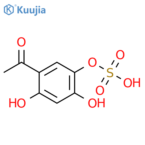 Ethanone, 1-[2,4-dihydroxy-5-(sulfooxy)phenyl]- structure