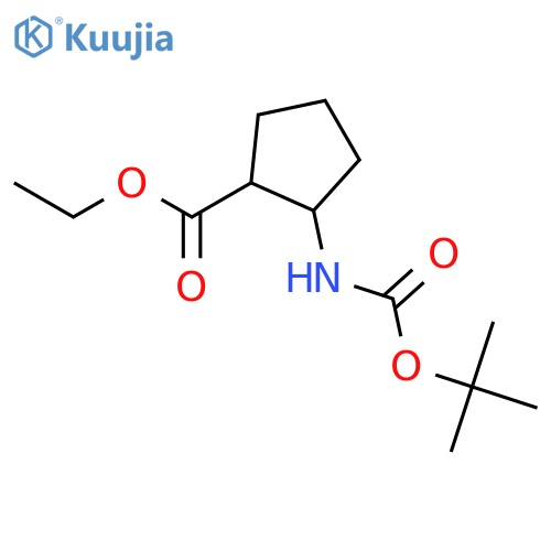 (1R,2R)-Ethyl 2-((tert-butoxycarbonyl)amino)cyclopentanecarboxylate structure