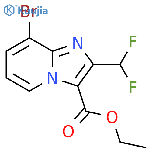 Ethyl 8-bromo-2-(difluoromethyl)imidazo[1,2-a]pyridine-3-carboxylate structure