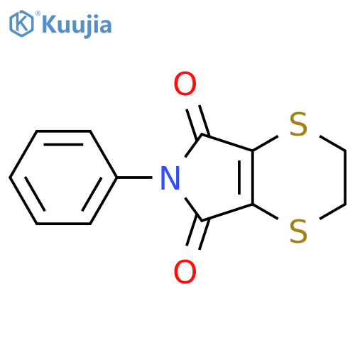 5H-1,4-Dithiino[2,3-c]pyrrole-5,7(6H)-dione,2,3-dihydro-6-phenyl- structure