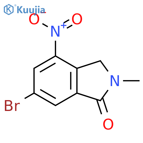 6-bromo-2-methyl-4-nitro-2,3-dihydro-1H-isoindol-1-one structure