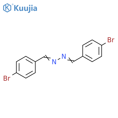 Benzaldehyde, 4-bromo-, [(4-bromophenyl)methylene]hydrazone structure