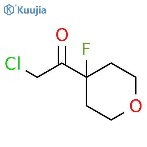 Ethanone, 2-chloro-1-(4-fluorotetrahydro-2H-pyran-4-yl)- structure