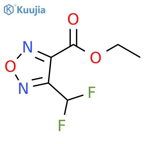 1,2,5-Oxadiazole-3-carboxylic acid, 4-(difluoromethyl)-, ethyl ester structure