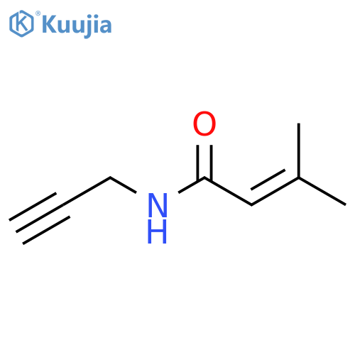 3-methyl-N-(prop-2-yn-1-yl)but-2-enamide structure