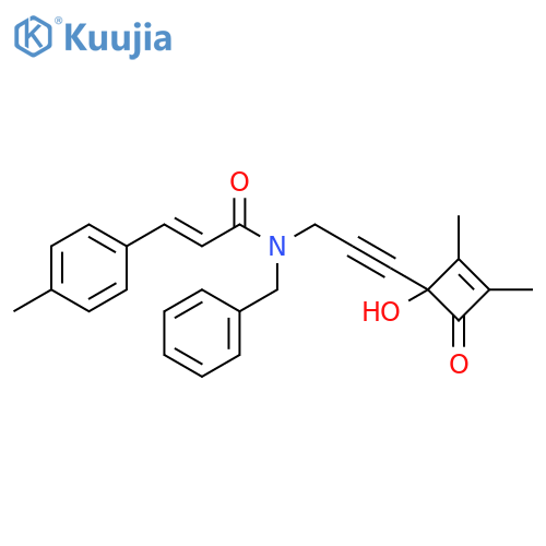 2-Propenamide, N-[3-(1-hydroxy-2,3-dimethyl-4-oxo-2-cyclobuten-1-yl)-2-propyn-1-yl]-3-(4-methylphenyl)-N-(phenylmethyl)-, (2E)- structure