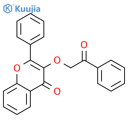 4H-1-Benzopyran-4-one, 3-(2-oxo-2-phenylethoxy)-2-phenyl- structure