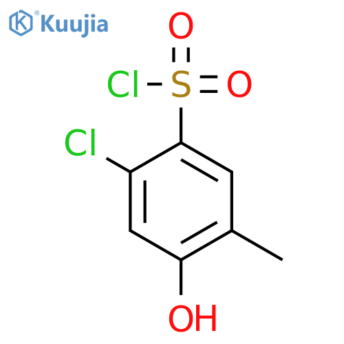 Benzenesulfonyl chloride, 2-chloro-4-hydroxy-5-methyl- structure