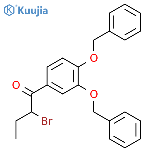 rac 1-3,4-(Dibenzyloxy)phenyl-2-bromo-1-butanone structure