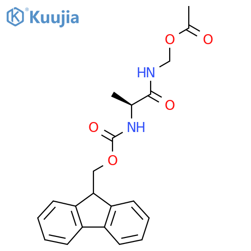 (S)-(2-((((9H-Fluoren-9-yl)methoxy)carbonyl)amino)propanamido)methyl acetate structure