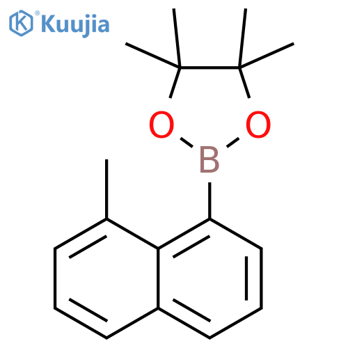 1,3,2-Dioxaborolane, 4,4,5,5-tetramethyl-2-(8-methyl-1-naphthalenyl)- structure