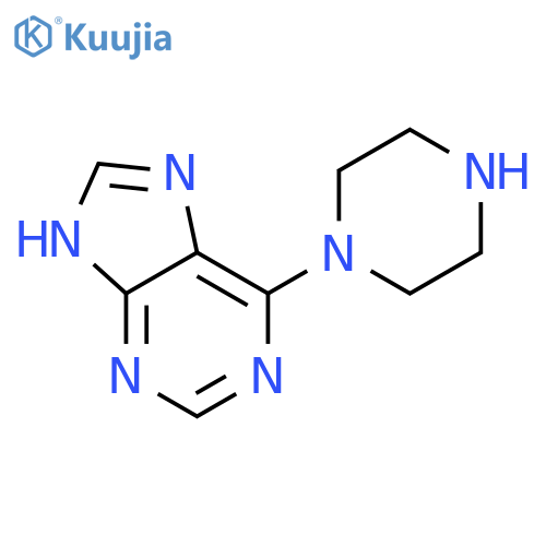 6-piperazin-1-yl-9H-purine structure