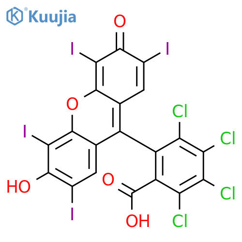 Spiro[isobenzofuran-1(3H),9'-[9H]xanthen]-3-one,4,5,6,7-tetrachloro-3',6'-dihydroxy-2',4',5',7'-tetraiodo-, potassium salt(1:2) structure