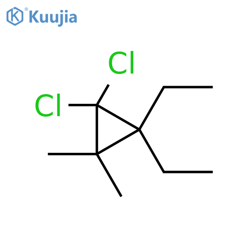 1,1-Dichloro-2,2-diethyl-3,3-dimethylcyclopropane structure