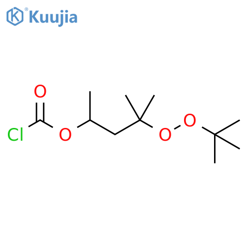 Carbonochloridic acid, 3-[(1,1-dimethylethyl)dioxy]-1,3-dimethylbutyl ester structure