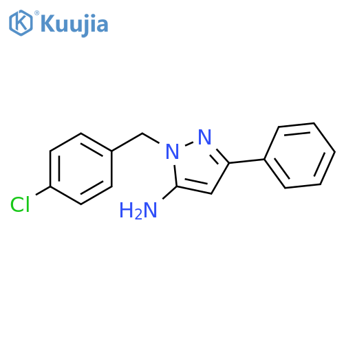 2-(4-Chloro-benzyl)-5-phenyl-2H-pyrazol-3-ylamine structure