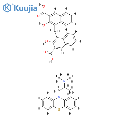 4,4'-methylenebis[3-hydroxy-2-naphthoic] acid, compound with 10-[2-(dimethylamino)propyl]phenothiazine structure