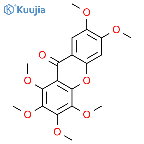 1,2,3,4,6,7-hexamethoxy-xanthen-9-one structure