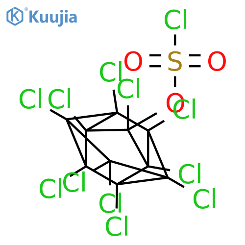 Chlorosulfuric acid, 1,1a,2,3,3a,4,5,5,5a,5b,6-undecachlorooctahydro-1,3,4-metheno-1H-cyclobuta[cd]pentalen-2-yl ester (8CI,9CI) structure