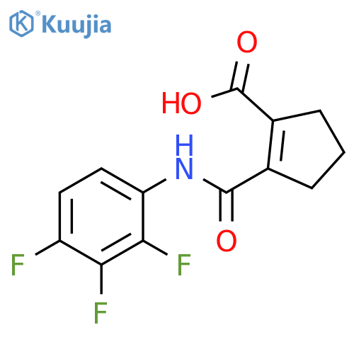 1-Cyclopentene-1-carboxylic acid,2-[[(2,3,4-trifluorophenyl)amino]carbonyl]- structure