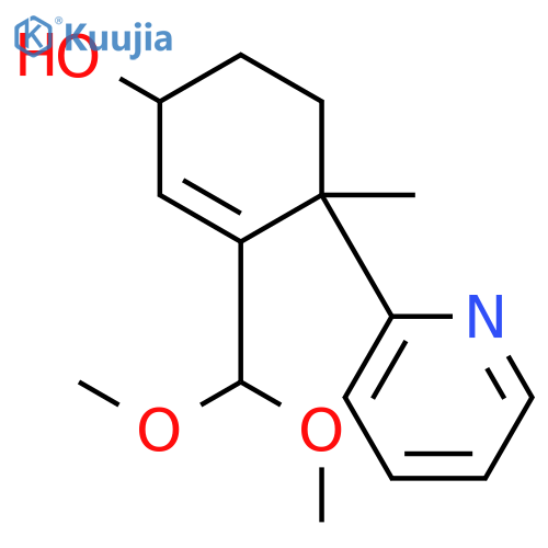 2-Cyclohexen-1-ol, 3-(dimethoxymethyl)-4-methyl-4-(2-pyridinyl)- structure