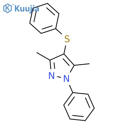 3,5-dimethyl-1-phenyl-4-(phenylsulfanyl)-1H-pyrazole structure
